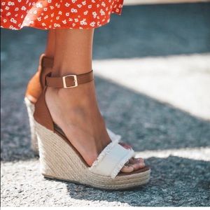 VICI Santa Monica espadrille wedge 7 NWT